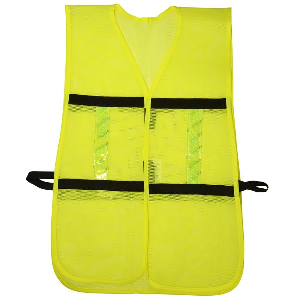 Chaleco de seguridad de malla de poliéster con ajuste de doble gancho amarillo unitalla Surtek 137495