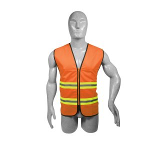 Chaleco de seguridad de alta visibilidad con cierre naranja unitalla Surtek 137498
