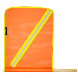 Banderín de malla plástica con reflejante y vástago de madera Surtek 137606