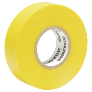 Cinta para aislar amarilla 19 mm x 9 m Surtek 138007