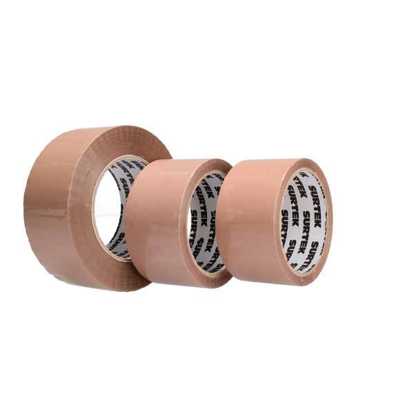 Cinta canela de acrílico para empacar 2" x 50 m Surtek 138037