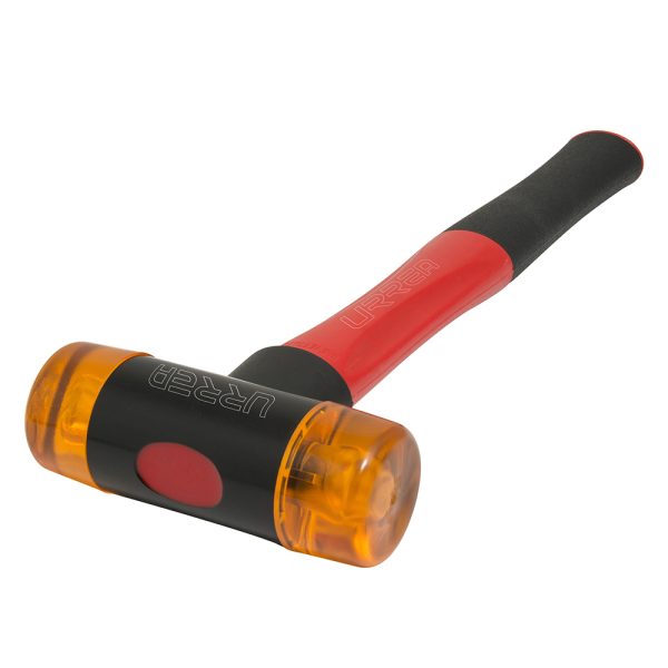 Martillo con tapas plásticas intercambiables con mango anti-vibración, 16 oz Urrea 1383A