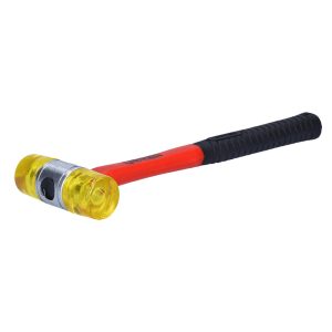 Martillo con tapas plásticas con mango de fibra de vidrio de 11-1/4", 13 oz Urrea 1383FV