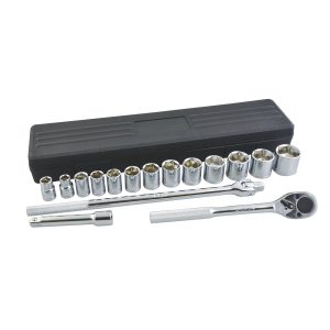 Juego de dados y accesorios cuadro de 1/2" en pulgadas, 16 piezas Foy 140444