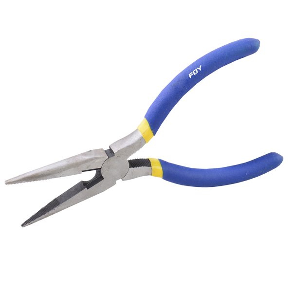 Pinza para electricista con mango con doble plastisol de 6", punta larga Foy 142036