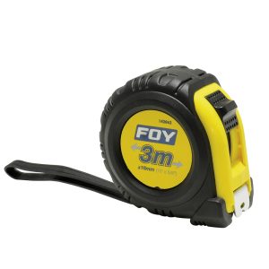 Flexómetro con carcasa anti-impacto 3 m x 1/2" Foy 142062
