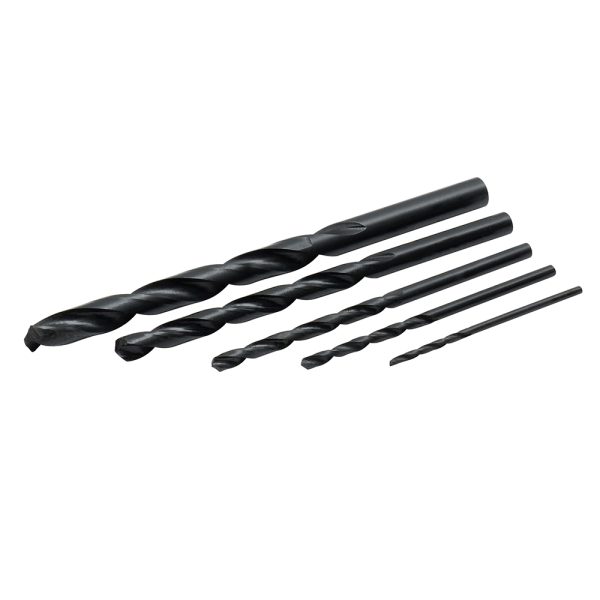 Juego de brocas negras de acero de alta velocidad zanco recto, 5 piezas Foy 144129