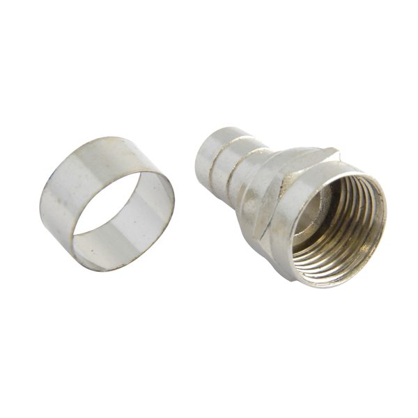 Conector para cable coaxial RG6 tipo campana, 4 piezas Surtek 153201