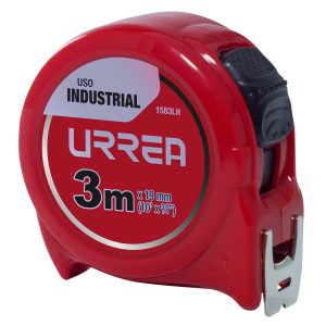 Flexómetro con carcasa de plástico 3 m x 19 mm en blíster Urrea 1583LH