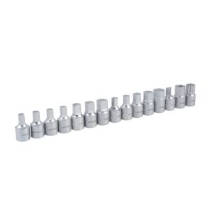 Juego de dados cuadro de 3/8" para drenado de aceite, 14 piezas Urrea 2393