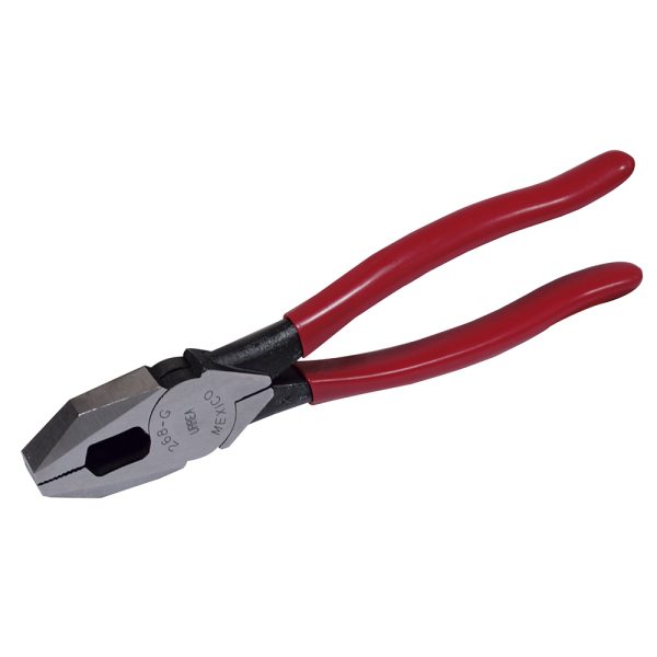 Pinza para electricista con mango rubber grip de 8-17/32" corte lateral Urrea 268G