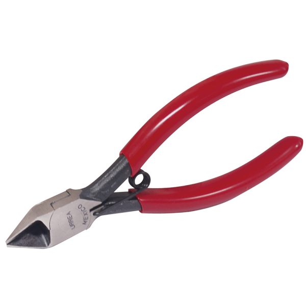 Pinza para electrónica con mango rubber grip corte diagonal de 4-3/16" Urrea 28140