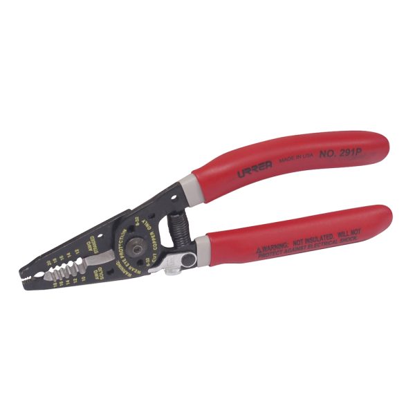 Pinza pelacable con mango air cushion 10-20 AWG de 7-1/4" ergonómica Urrea 291P