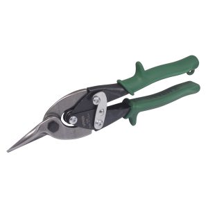 Tijera con mango rubber grip para hojalatero tipo aviación derecha, 10" Urrea 303R