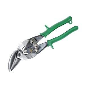 Tijera con mango rubber grip para hojalatero tipo aviación acodada 15° derecha, 10" Urrea 303RS