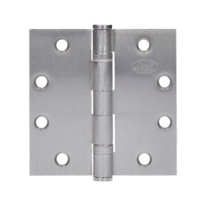 Bisagra cuadrada arquitectónica con balero de acero níquel satinado 4.5" x 4.5" Lock 34BL