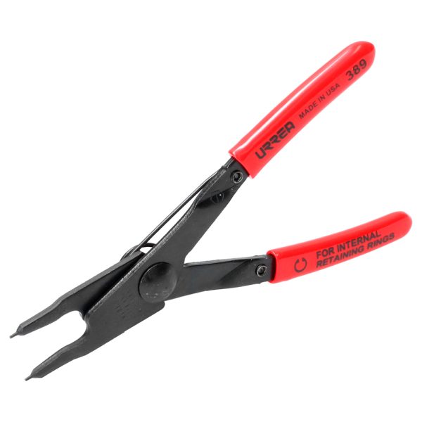 Pinza para anillos de retención con mango rubber grip fijas tipo interno ángulo de 0° Urrea 389