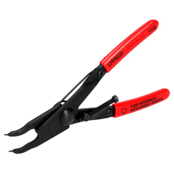 Pinza para anillos de retención con mango rubber grip fijas tipo interno ángulo de 45° Urrea 398