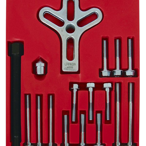 Juego de extractor automotriz de volante tipo C, 17 piezas Urrea 4205