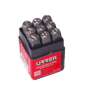 Juego de números del "0" al "9" de golpe 4 mm, 9 piezas Urrea 42N4