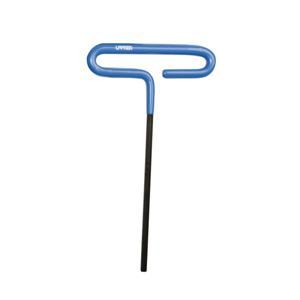Llave hexagonal corta tipo "T" mango de vinil, métrica, 6 mm Urrea 46518G