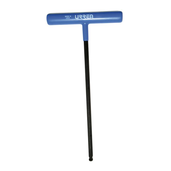 Llave hexagonal larga tipo "T" punta de bola ergonómica métrica, 7 mm Urrea 46519LBGP
