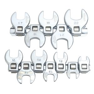 Juego de llaves pata de cuervo cuadro de 3/8" métricas, 12 piezas Urrea 4900-12M