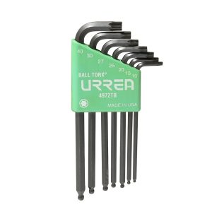 Juego de llaves hexagonales tipo "L", Torx, punta de bola, 7 piezas Urrea 4972TB