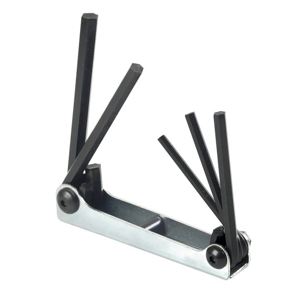 Juego de llaves hexagonales tipo navaja en pulgadas 3/16" A 3/8" estuche metálico, 5 pz Urrea 4994