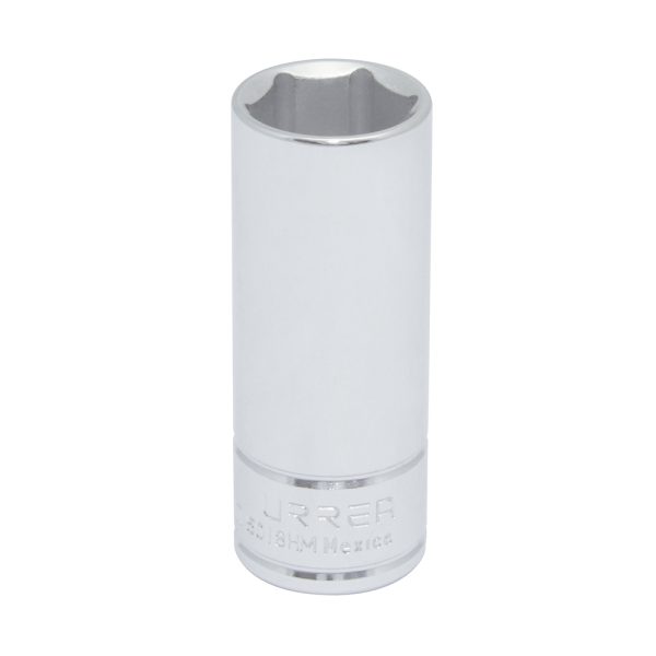 Dado largo cuadro de 3/8", 6 puntas, métrico, 21 mm Urrea 5021HM