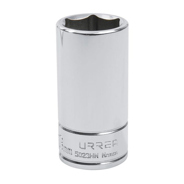 Dado largo cuadro de 3/8", 6 puntas, métrico, 23 mm Urrea 5023HM