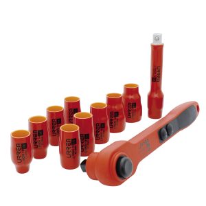 Juego de dados y accesorios cuadro de 1/2"  en pulgadas para 1000 V, 11 piezas Urrea 5400V