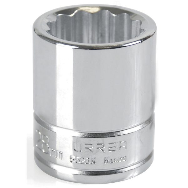 Dado cuadro de 3/4", 12 puntas, métrico, 28 mm Urrea 5528M