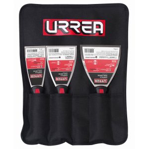 Juego de espátulas flexibles de acero inoxidable con mango bimaterial, 3 piezas Urrea 6500X