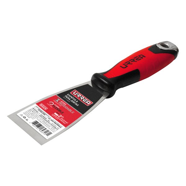 Espátula flexible de acero inoxidable con mango bimaterial 2" Urrea 652X