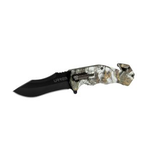 Navaja abatible de acero inoxidable para campamento con luz Urrea 686B