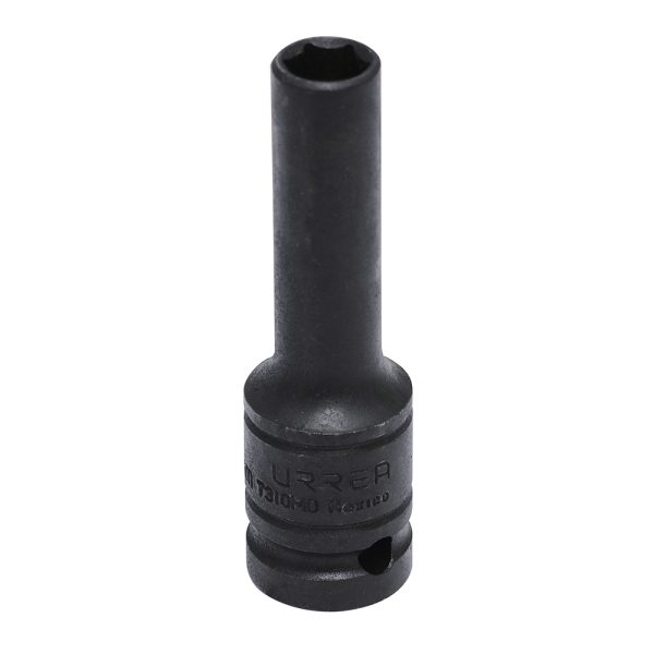 Dado de impacto largo pared delgada cuadro de 1/2", 6 puntas, métrico, 10 mm Urrea 7310MD