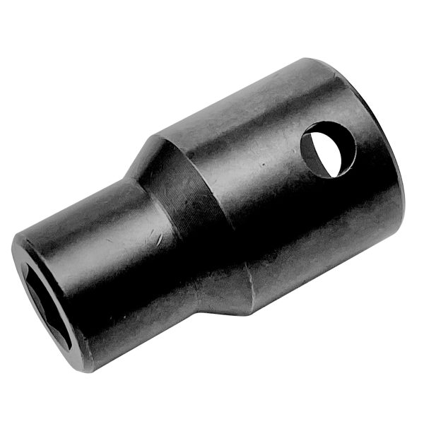 Adaptador de impacto con barreno pasado para puntas hexagonales 5/16", cuadro 1/2" Urrea 7472