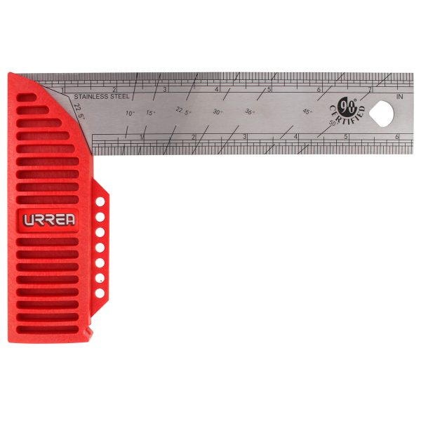 Escuadra de carpintero con mango plástico 8" Urrea 80038