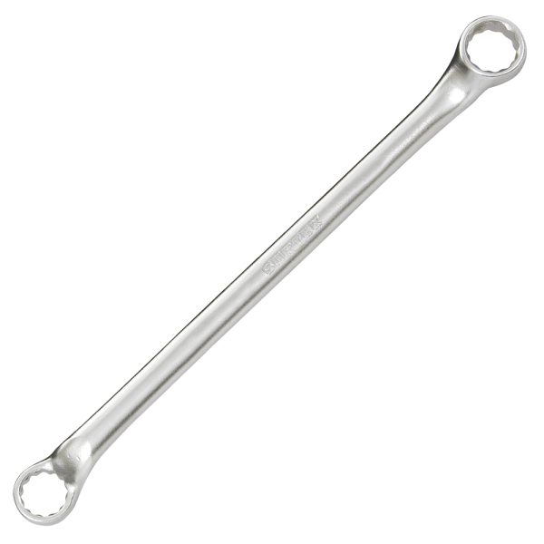 Llave de estrías pulido espejo de 45° en pulgadas, 12 puntas, 1/2" x 9/16" Surtek 825