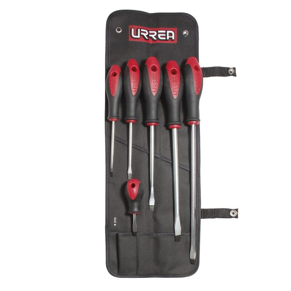 Juego de destornilladores con mango bimaterial combinados, 6 piezas Urrea 8600B