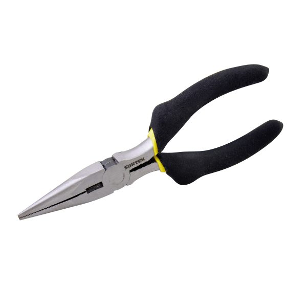 Pinza para electricista con mango rubber grip de 8", punta larga Surtek 929