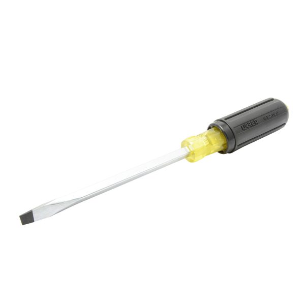 Destornillador con mango cushion grip, punta plana barra cuadrada 3/8" x 8" Urrea 9423