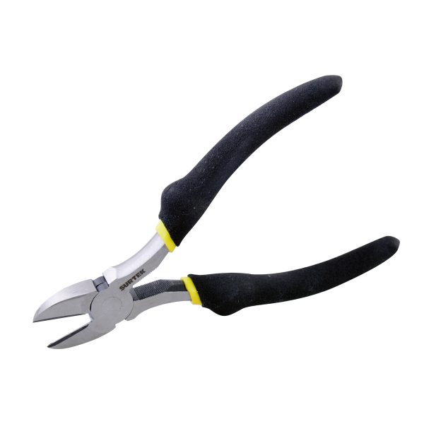 Pinza para electricista con mango rubber grip de 7", corte diagonal Surtek 947