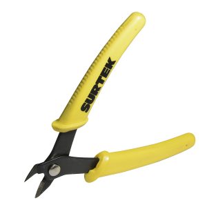 Mini pinza para electrónica con mango bimaterial de 5" corte diagonal Surtek 948