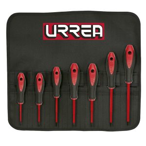 Juego de destornilladores con mango bimaterial 1000 V combinados, 7 piezas Urrea 9700BA