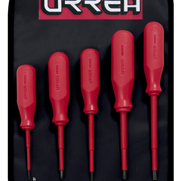 Juego de destornilladores rojos 1000 V, combinados, 5 piezas Urrea 9700C