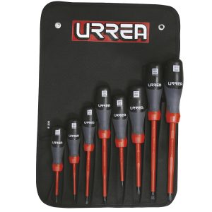 Juego de destornilladores con mango trimaterial 1000 V combinados, 8 piezas Urrea 9700TA