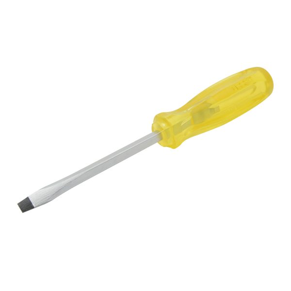 Destornillador con mango ámbar, punta plana barra cuadrada 1/4" x 9" Urrea 9842