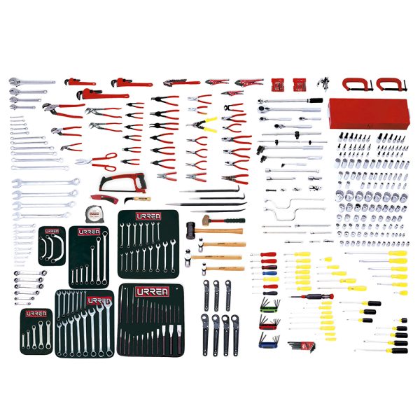Juego maestro industrial combinado 395 piezas, sin gabinete Urrea 99620